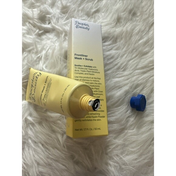 People's Beauty Frontliner Mask + Scrub Soothe + Exfoliate 1.7 oz / 50ml NEW - Picture 2 of 4